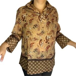 Leo Paley - Vintage paisley top size Large